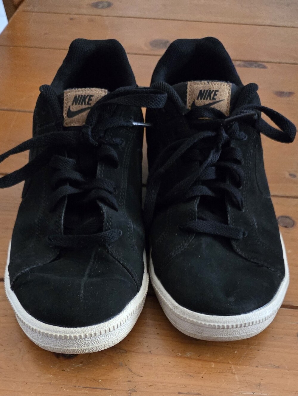 Nike Court Royale Premium Black Suede Cork Men's Size 9.5 Sneakers 805556-004